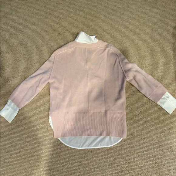 Brochu Walker l Looker Layered V-Neck Soft Pink Sweater